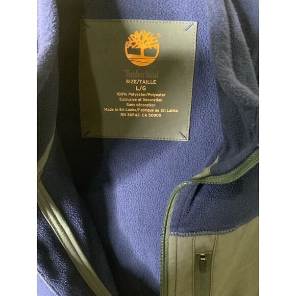 Timberland Micro Fleece 1/2 Zip Pullover Top Mens Size Large Embroidered Logo - Picture 11 of 11